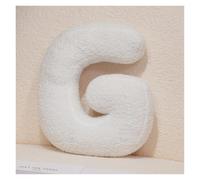 LCEDHZOC Cuscino Di Peluche Con Lettera Bianca, 40CM Creativo Morbido Con Lettere Dell'alfabeto Inglese Dalla A Alla Z for La Decorazione Della Casa(G)