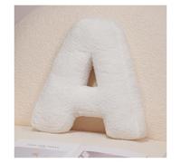 LCEDHZOC Cuscino Di Peluche Con Lettera Bianca, 40CM Creativo Morbido Con Lettere Dell'alfabeto Inglese Dalla A Alla Z for La Decorazione Della Casa(A)