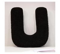 LCEDHZOC Cuscino Di Peluche Con Lettera Nera, 40CM Creativo Morbido Con Lettere Dell'alfabeto Inglese Dalla A Alla Z for La Decorazione Della Casa(U)