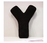 LCEDHZOC Cuscino Di Peluche Con Lettera Nera, 40CM Creativo Morbido Con Lettere Dell'alfabeto Inglese Dalla A Alla Z for La Decorazione Della Casa(Y)