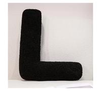 LCEDHZOC Cuscino Di Peluche Con Lettera Nera, 40CM Creativo Morbido Con Lettere Dell'alfabeto Inglese Dalla A Alla Z for La Decorazione Della Casa(L)