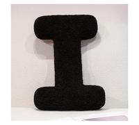 LCEDHZOC Cuscino Di Peluche Con Lettera Nera, 40CM Creativo Morbido Con Lettere Dell'alfabeto Inglese Dalla A Alla Z for La Decorazione Della Casa(I)