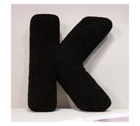 LCEDHZOC Cuscino Di Peluche Con Lettera Nera, 40CM Creativo Morbido Con Lettere Dell'alfabeto Inglese Dalla A Alla Z for La Decorazione Della Casa(K)