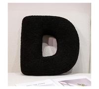 LCEDHZOC Cuscino Di Peluche Con Lettera Nera, 40CM Creativo Morbido Con Lettere Dell'alfabeto Inglese Dalla A Alla Z for La Decorazione Della Casa(D)
