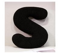 LCEDHZOC Cuscino Di Peluche Con Lettera Nera, 40CM Creativo Morbido Con Lettere Dell'alfabeto Inglese Dalla A Alla Z for La Decorazione Della Casa(S)
