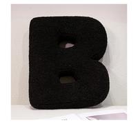 LCEDHZOC Cuscino Di Peluche Con Lettera Nera, 40CM Creativo Morbido Con Lettere Dell'alfabeto Inglese Dalla A Alla Z for La Decorazione Della Casa(B)