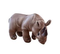 LCEDHZOC Simulazione Di Rinoceronte Di Peluche, Simpatici Animali Di Peluche Rinoceronte Paffuto Regalo for Bambini Ragazzi E Ragazze Decorazione for La Casa(Brown,45CM/17.7IN)