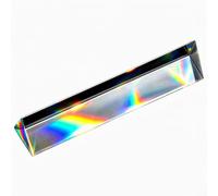 LCFVOFU Prisma triangolare in cristallo K9, 20 cm, prisma per spettro della luce solare e effetto arcobaleno, prisma ottico per esperimenti, insegnamento, mediazione scientifica, fotografia