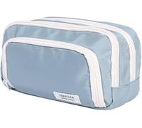 LCHENJIDG Borsa a matita di grande capacità, multi-slot con zip penna scatola per la scrivania della scuola per ragazzi e ragazze ufficio (blu)