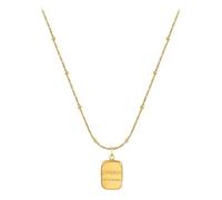 LCHENJIDG Piccola collana da donna in acciaio e titanio in mattoni, con un senso di lusso leggero e una catena d'oro alla moda, elegante e semplice per tutte le occasioni quotidiane