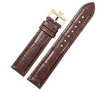 LCHJX 19mm 20mm 21mm 22 mm Sostituzione della fascia d'oro in pelle genuina per vacheron Costantin Patrimony VC Black Blue Brown Cowhide Strap
