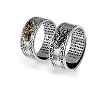 LCHJX 2 pezzi Feng Shui Anelli per uomini Anillo Feng Shui de la Buena Suerte Feng Shui Pixiu Ring per donne