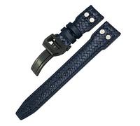 LCHJX 20mm 21mm da 22 mm a rivet intrecciata vera cravatta di cuoio di cuoio ， per IWC Big Pilot Portugieser Pilot Series IW3777 Sostituisci la fascia di orologi in pelle di mucca