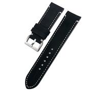 LCHJX 23mm 22 mm Canda di guardia in mezzo a cova genuino per Zenith per Tudor Black Bay Bronzo in pelle marrone fatta a mano cinghia di orologio