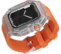 LCHJX Aggiornamento della custodia per orologio per pc dura fluoro cinghia di sostituzione della gomma fluoro