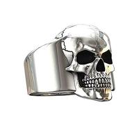 LCHJX Anelli gotici, anello da uomo Skull Anello cranio in acciaio inossidabile inossidabile motociclette di gioielli di gioielli di Natale per la fidanzata occasione speciale Anelli casual