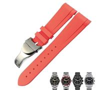 LCHJX Canda di guardia silenziosa in gomma 20mm 22mm per Tudor Black Bay 1958 GMT 41mm Pelagos Blu Orange Black Sport Strumenti regalo Sport Strop