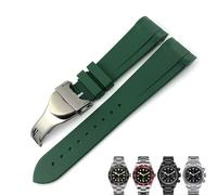 LCHJX Canda di guardia silenziosa in gomma 20mm 22mm per Tudor Black Bay 1958 GMT 41mm Pelagos Blu Orange Black Sport Strumenti regalo Sport Strop