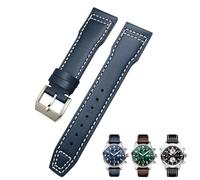 LCHJX Canda d'oro di guardia da 21 mm da 20 mm in pelle di mucca adatta per i braccialetti di orologi blu di orologi per orologi blu