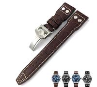 LCHJX Canda d'orologeria in pelle vele in pelle 21mm 22mm adatto per IWC Big Pilot IW5009 IW5103 Cinghia di orologio per chiodo in filo IW5103