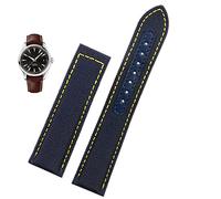 LCHJX Cinghia di orologio tela da 20 mm da 20 mm per Omega New Seamaster 300 Speedmaster AT150 Nylon Watch Band Accessori Blu Nero