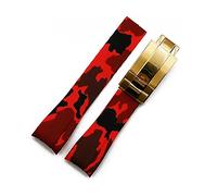 LCHJX Cinta di gomma Accessori per orologi mimetici da uomo per acqua fantasma gmt cinghia in silicone impermeabile femmina 20mm uomo orologio