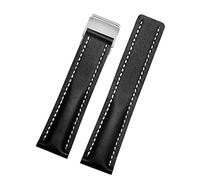 LCHJX Cinta di pelle autentica 22 mm da 24 mm di orologi per un braccialetto in pelle di mucca da uomo con fibbia di schieramento