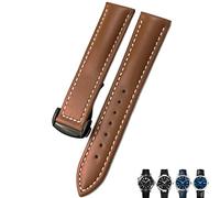 LCHJX Cinturino da orologio in pelle da 18 mm da 20 mm da 20 mm per omega Seamaster 300 Speedmaster Watch Bands