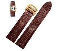 LCHJX Crocodile in pelle cinghia di orologio ， per la fascia d'oro 20 mm ， canotta in pelle chiave di orologio calibo da donna 20mm