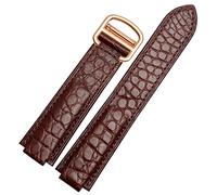 LCHJX Crollo di orologio in pelle coccodrillo americano adatto al cinturino in pelle convessa a palloncino blu 18 da 20 mm uomini e donne neri