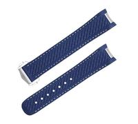 LCHJX Guppa fluorro estremità curva per cinghia omega Seamaster 300 Aqua Terra AT150 8900 Sostituzione degli uomini del cinturino morbido