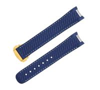 LCHJX Guppa fluorro estremità curva per cinghia omega Seamaster 300 Aqua Terra AT150 8900 Sostituzione degli uomini del cinturino morbido