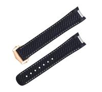 LCHJX Guppa fluorro estremità curva per cinghia omega Seamaster 300 Aqua Terra AT150 8900 Sostituzione degli uomini del cinturino morbido
