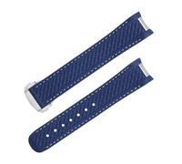 LCHJX Guppa fluorro estremità curva per cinghia omega Seamaster 300 Aqua Terra AT150 8900 Sostituzione degli uomini del cinturino morbido