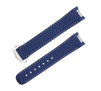 LCHJX Guppa fluorro estremità curva per cinghia omega Seamaster 300 Aqua Terra AT150 8900 Sostituzione degli uomini del cinturino morbido