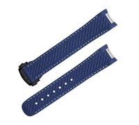 LCHJX Guppa fluorro estremità curva per cinghia omega Seamaster 300 Aqua Terra AT150 8900 Sostituzione degli uomini del cinturino morbido