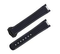 LCHJX Guppa fluorro estremità curva per cinghia omega Seamaster 300 Aqua Terra AT150 8900 Sostituzione degli uomini del cinturino morbido