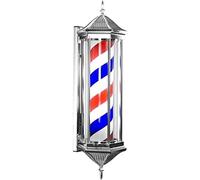 LCHJX Lampada per Esterni Leggeri Barbiere Barbone Polo 33 "/27" Segno di Salone Rotante e Illuminato a Parete Grande montata a Parete retrò