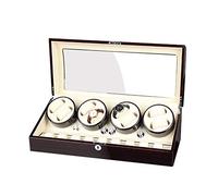LCHJX Orologi Winder Automatico Orologio Winder Box per 8 Orologi Winder + 9 Display Spazi di stoccaggio Vernice per Pianoforte Esterno in Forma da Donna Orologio da Uomo, Rosso + Orologio Nero