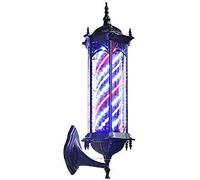 LCHJX Palo del Barbiere da Barbiere a Parete Esterna Leggera, palo a LED 27 "a Rotazione a LED retrò e Strisce Illuminate