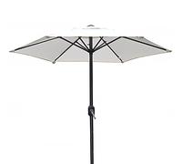 LCHJX Parasoli da giardino rotondi ombrello del patio bianco, 2,0 m di protezione solare Parasolo da giardino con manovella e 6 costole, ombrello per giardino a bordo piscina (bianco-A) Parasoli