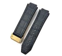 LCHJX per Cinghia di Orologio ， Cow in Gomma in Gomma in Gomma da 25-19 mm Braccialetti di Pelle di Vitello Sportivo Uomini e Bande di Orologi WOM