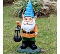 LCHJX Statue gnoma Solare Giardino all'aperto, Giardinaggio a LED Solare di Grandi gnomi Ornamenti di Figurine, Decorazioni per gnomi Resistenti alle intemperie a Mano, Decorazioni giganti del Gnomo