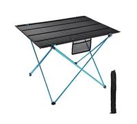 LCHJX Tavolo pieghevole portatile esterno carico da 25 kg con tasche laterali fermi e non shaking compatto e facile da trasportare con copertura del piede non slip