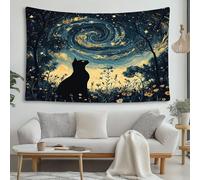 LCHMQ Cartone animato gatto Arazzo Animali astratti Arazzo da Parete Telo Mare Arredamento Casa Copriletto Copriletto da Spiaggia 230x180cm