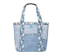 LCIEFKAE 1 Sacchetto di Rete di Memoria A Pressione dei Fiori, Borsa della Spesa con Grande capacità, Borsa A Tracolla Pieghevole, Borsetta della Spiaggia.