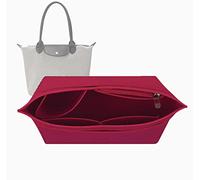 Lckaey Borsa organizer inserto per Longchamp le pliage grande tote organizer inserto feltro organizzatore 1028red M/12.5 * 4.9 * 7.8 pollici AG