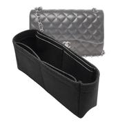 Lckaey Inserto organizer per borsa classica con patta media, inserto per borsa Shaper borsa - Premium borsa in feltro organizer 2009nero-M