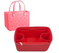 Lckaey Organizer per borse da spiaggia in gomma, compatibile con borsa Bo, divisore per borse Bo Bags Accessori Inserto in feltro 3018red-L