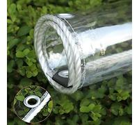 LCKFFYD Telo Impermeabile Trasparente, telone Resistente alle intemperie con Occhielli, telone Pieghevole in PVC per Giardino, Serra, pianta, telone per Animali Domestici【220x130CM】